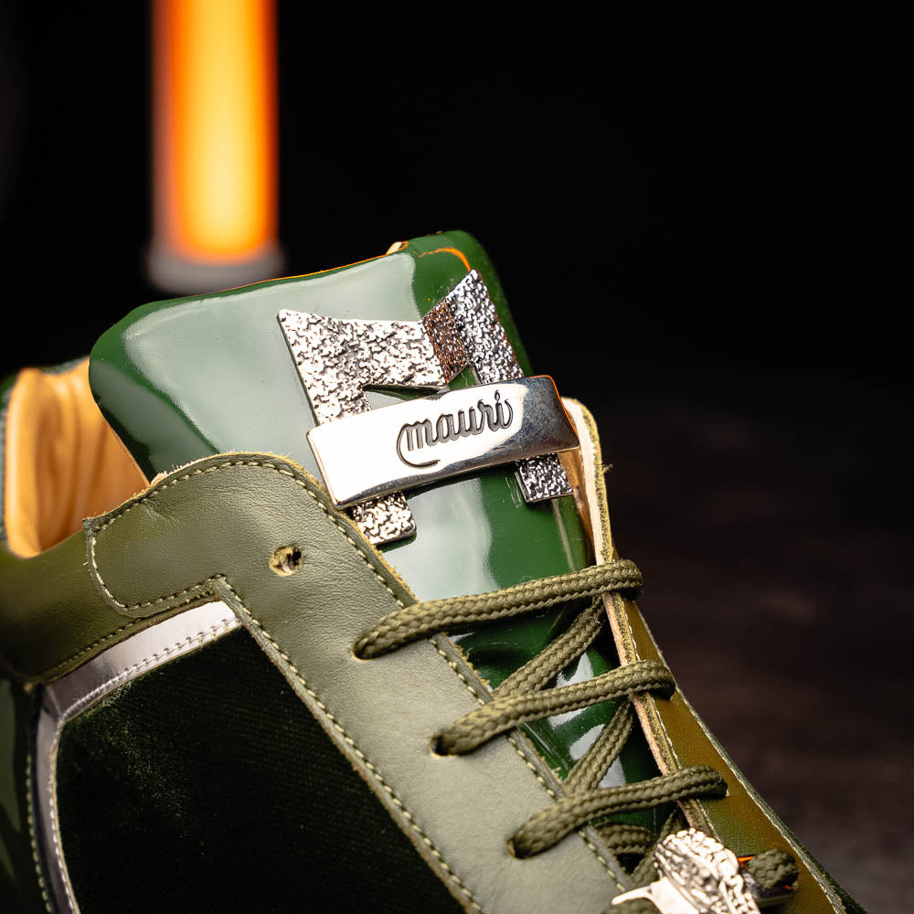 Mauri M705/3 Baby Croc / Velvet Sneakers Money Green (Special Order)