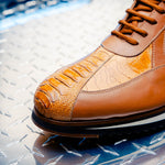 Mauri M770/4 Bolt Ostrich Leg & Nappa Sneaker Chestnut / Cognac