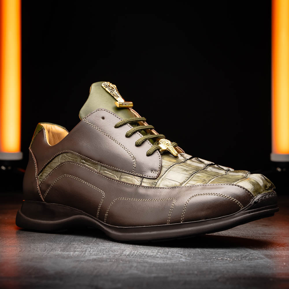 Mauri M799 Hornback / Nappa Sneakers Sport Rust & Money Green