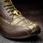 Mauri M799 Hornback / Nappa Sneakers Sport Rust & Money Green