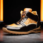 Mauri M797 Baby Croc / Patent Leather Sneakers Sport Rust & Champagne