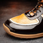 Mauri M797 Baby Croc / Patent Leather Sneakers Sport Rust & Champagne