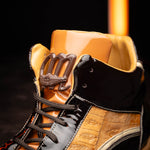 Mauri M797 Baby Croc / Patent Leather Sneakers Sport Rust & Champagne