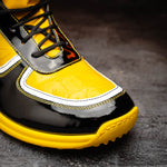 Mauri M797 Baby Croc / Patent Leather Sneakers Black & Yellow (Special Order)