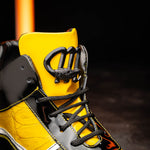 Mauri M797 Baby Croc / Patent Leather Sneakers Black & Yellow (Special Order)