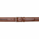 Mezlan Center-Piped Calfskin Belt Cognac