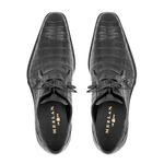 Mezlan Anderson Crocodile Derby Shoes Black (13584-F)