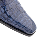 Mezlan Anderson Crocodile Derby Shoes Blue (13584-F)