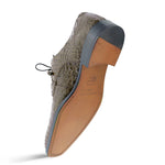 Mezlan Anderson Crocodile Derby Shoes Olive (13584-F)