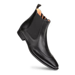 Mezlan Cadence Leather Zip Chelsea Boot Black