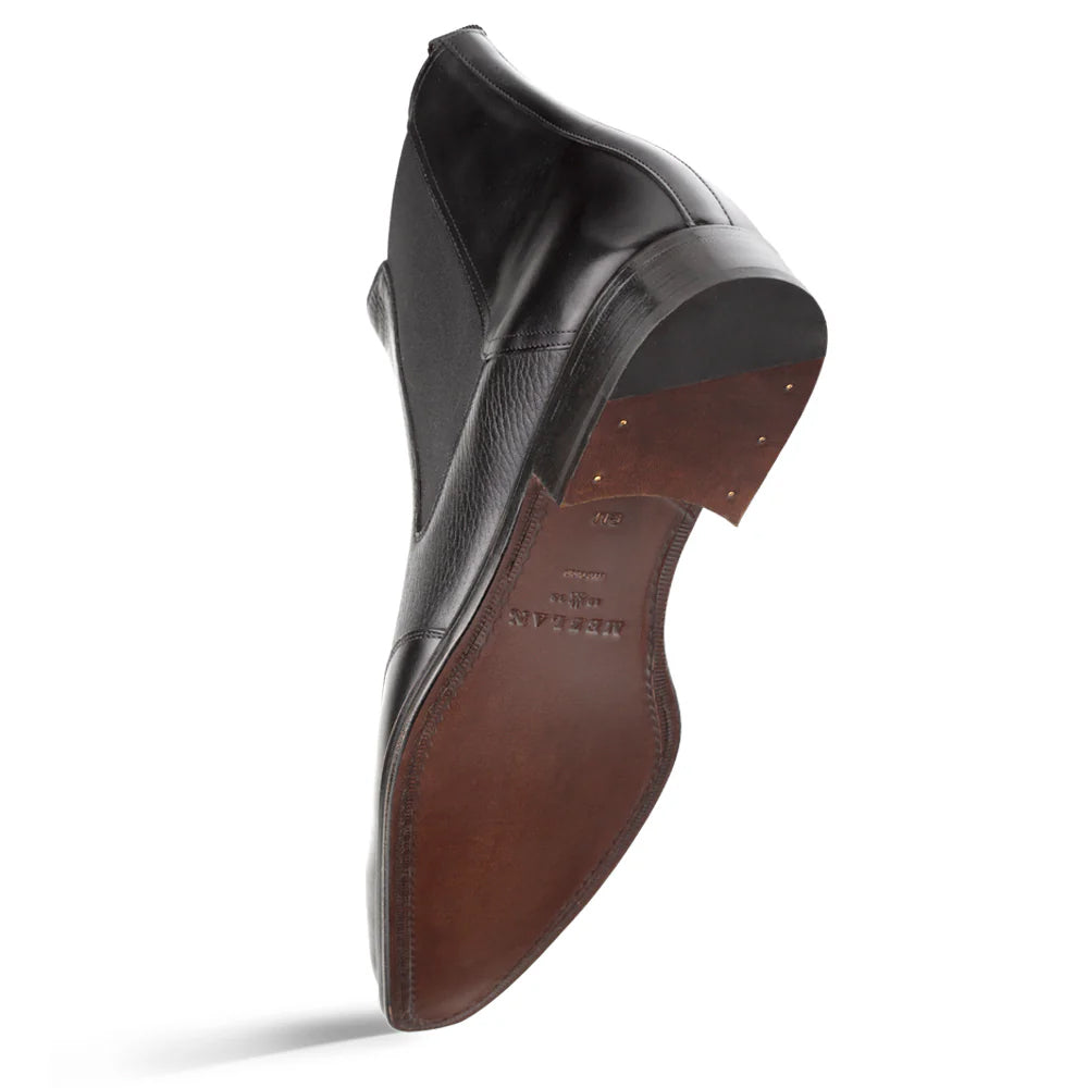 Mezlan Cadence Leather Zip Chelsea Boot Black
