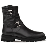 Mezlan Deer / Calf Moto Boot Black