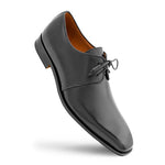 Mezlan Empire Patina Leather Derby Black
