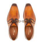 Mezlan Empire Patina Leather Derby Cognac