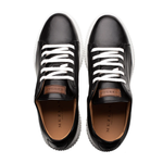 Mezlan Leather Scallop Sole Sneaker Black (A20604)