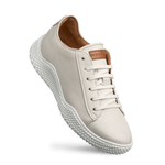 Mezlan Leather Scallop Sole Sneaker White (A20604)