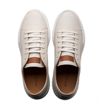 Mezlan Leather Scallop Sole Sneaker White (A20604)