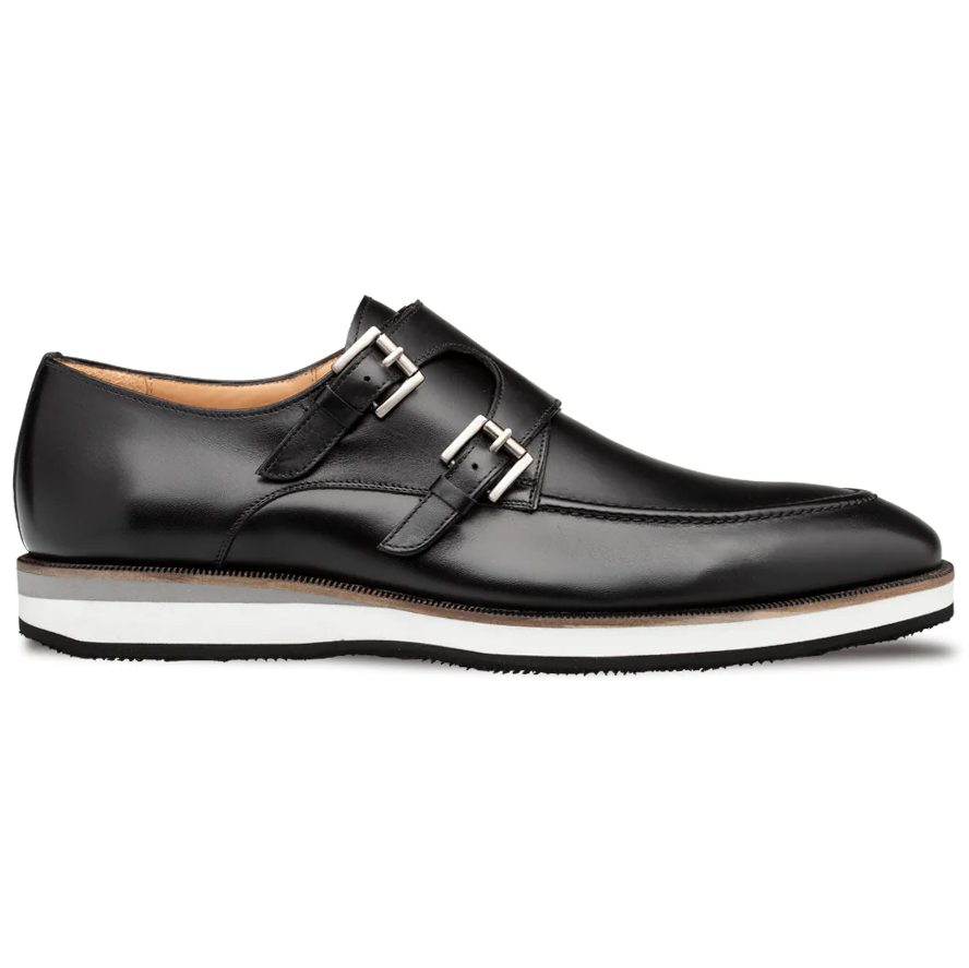 Mezlan Double Monk Strap Black