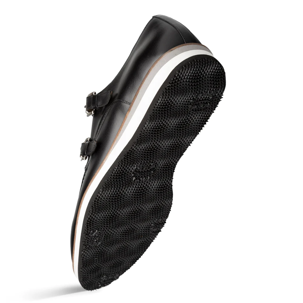 Mezlan Double Monk Strap Black