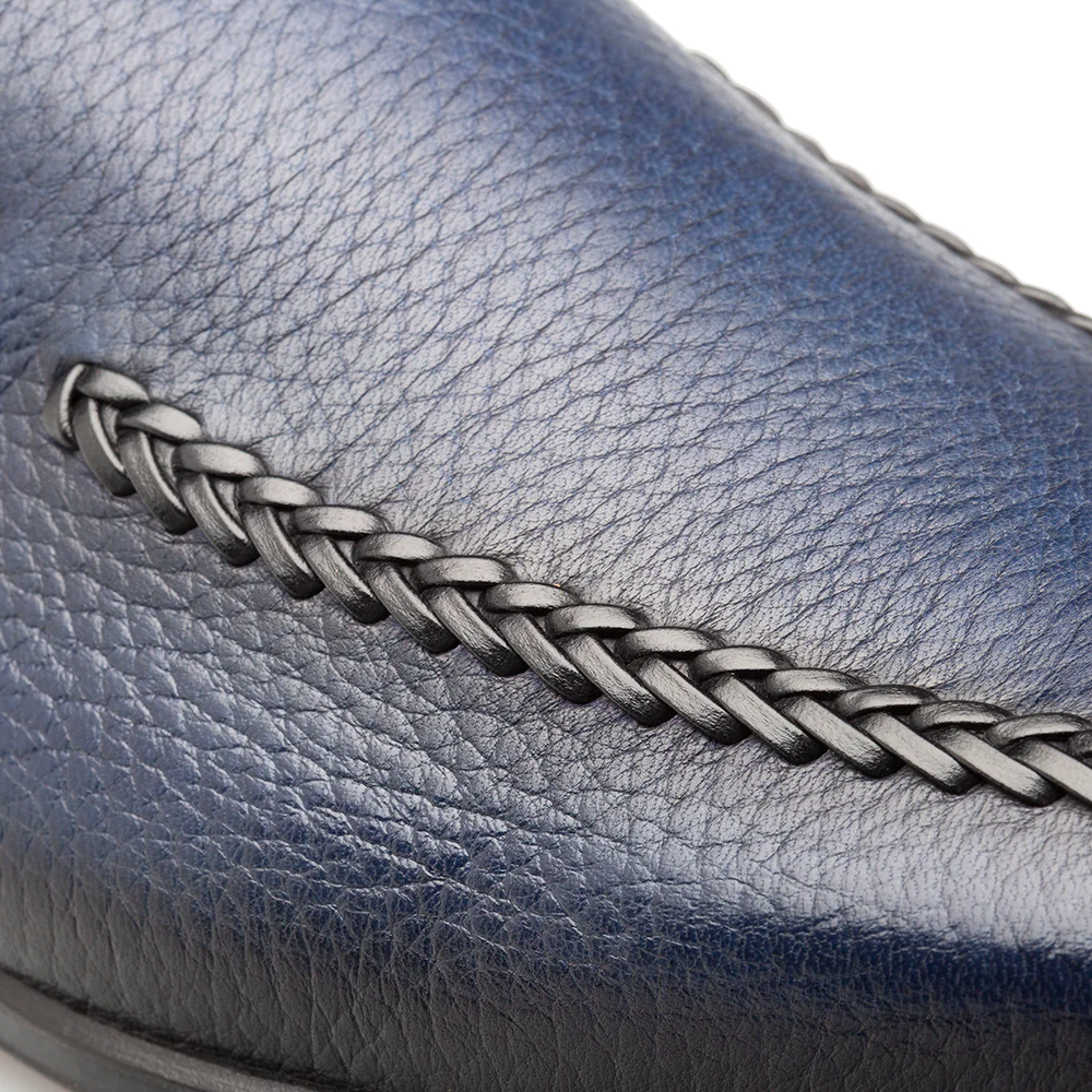 Mezlan Deerskin Opanka Loafer Blue (S20756)