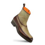 Mezlan Corso Two-Tone Contrast Boots Chocolate / Olive (20812)