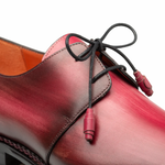 Mezlan Principe Patina Leather Derby Burgundy