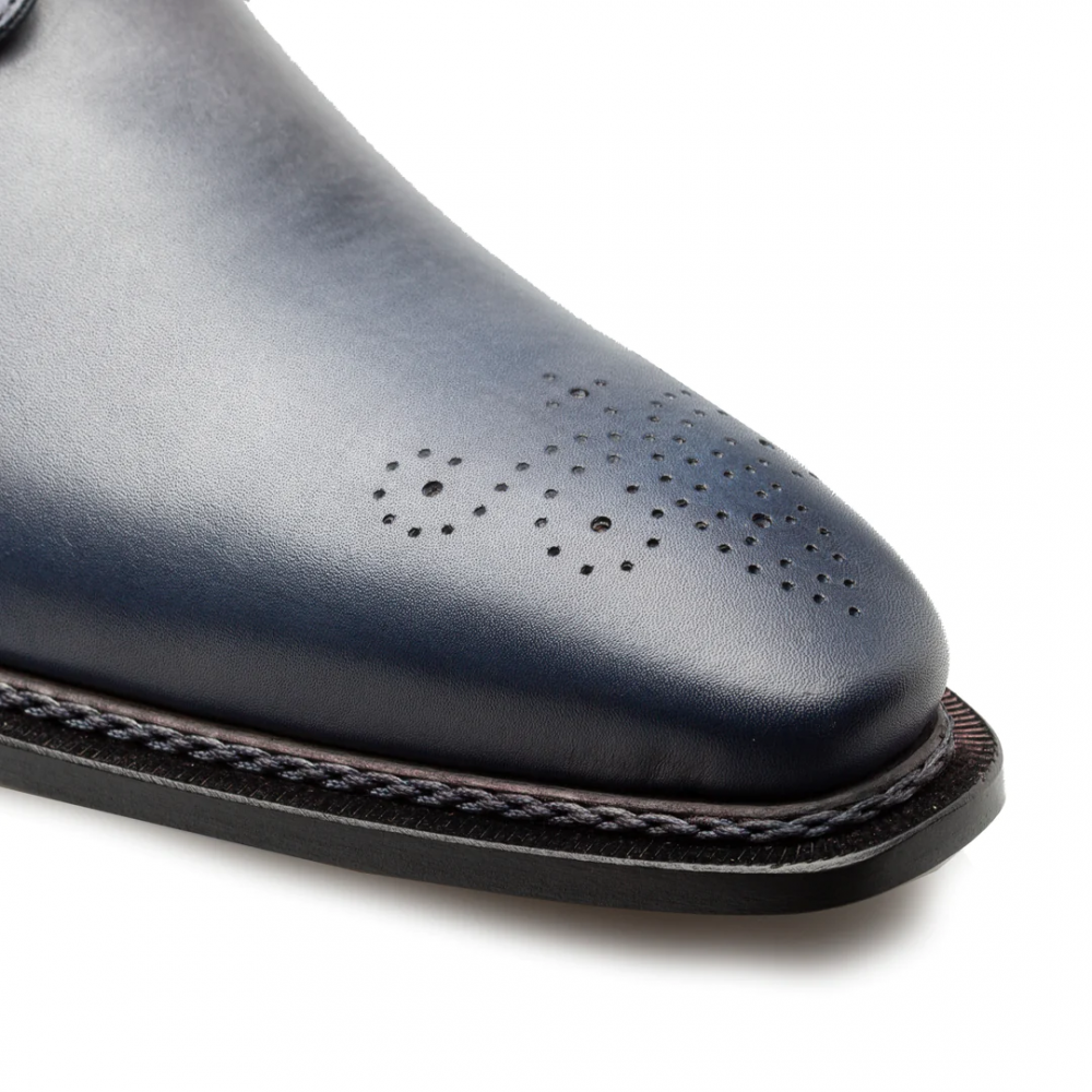 Mezlan Principe Patina Leather Derby Grey / Rust