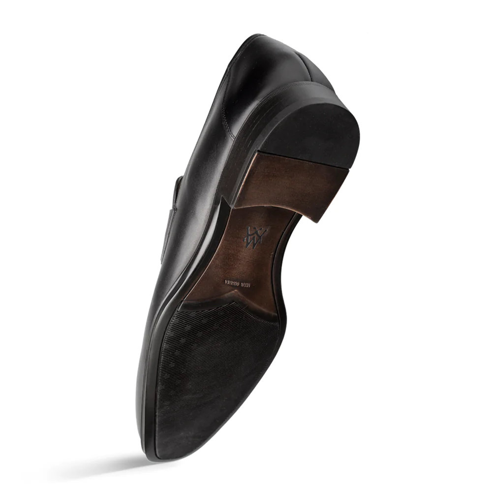 Mezlan Avenue Rubber Sole Penny Loafers Black (20910)