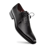 Mezlan Cupula Patina Whole-Cut Oxfords Black (20933)