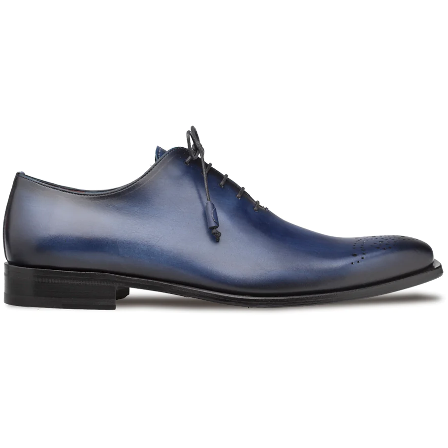 Mezlan Cupula Patina Whole-Cut Oxfords Blue (20933)
