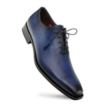 Mezlan Cupula Patina Whole-Cut Oxfords Blue (20933)