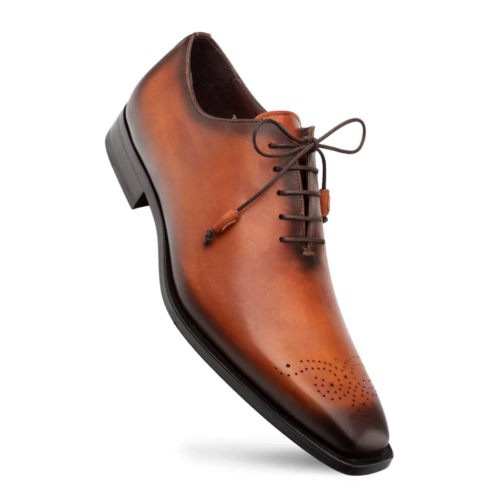 Mezlan Cupula Patina Whole-Cut Oxfords Tan (20933)