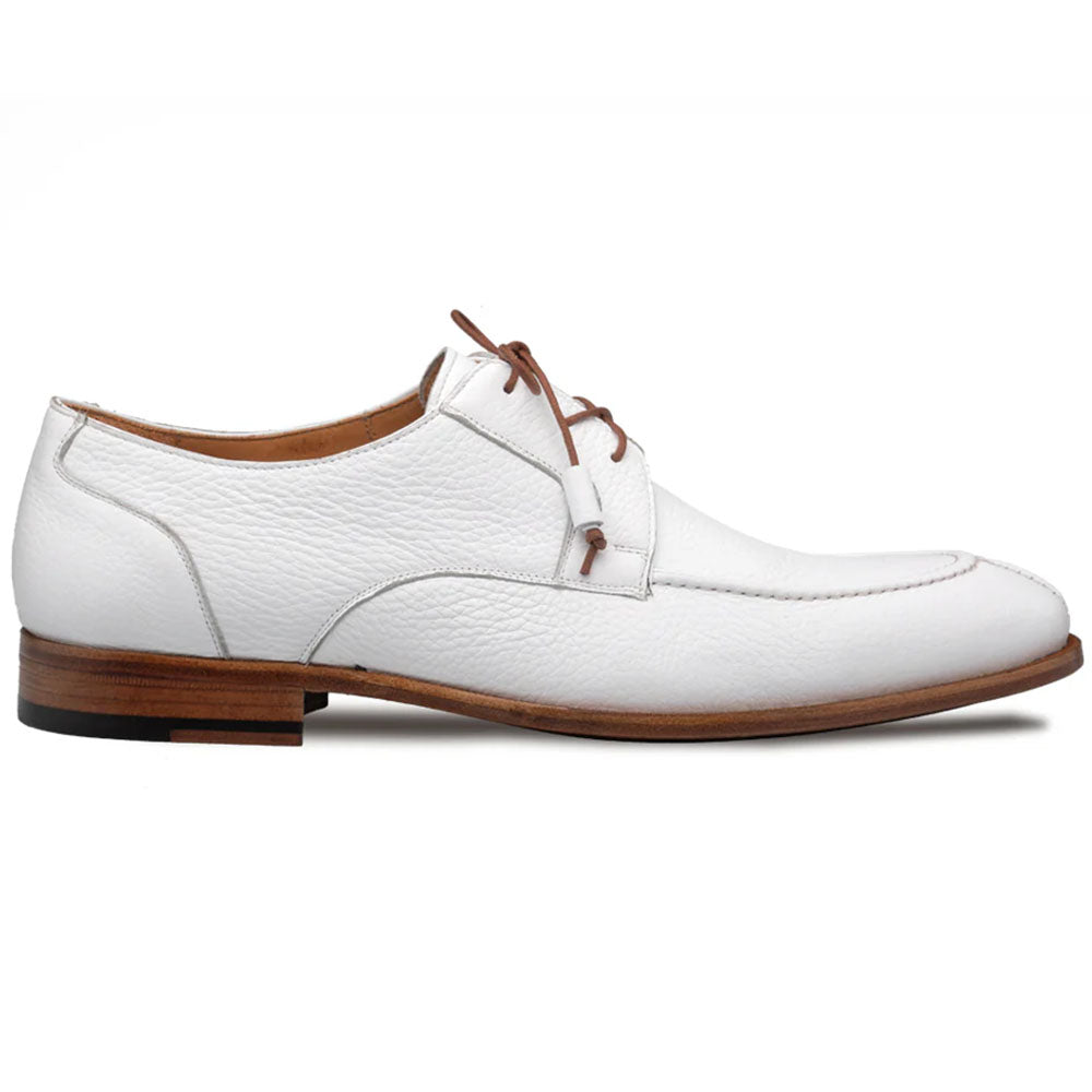 Mezlan Fratello Deerskin Split-toe Lace-up Derby White
