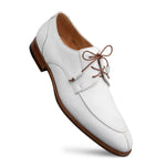 Mezlan Fratello Deerskin Split-toe Lace-up Derby White (20937)