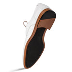 Mezlan Fratello Deerskin Split-toe Lace-up Derby White (20937)