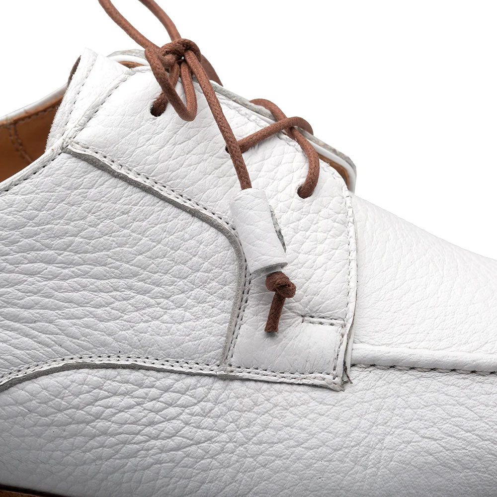 Mezlan Fratello Deerskin Split-toe Lace-up Derby White (20937)