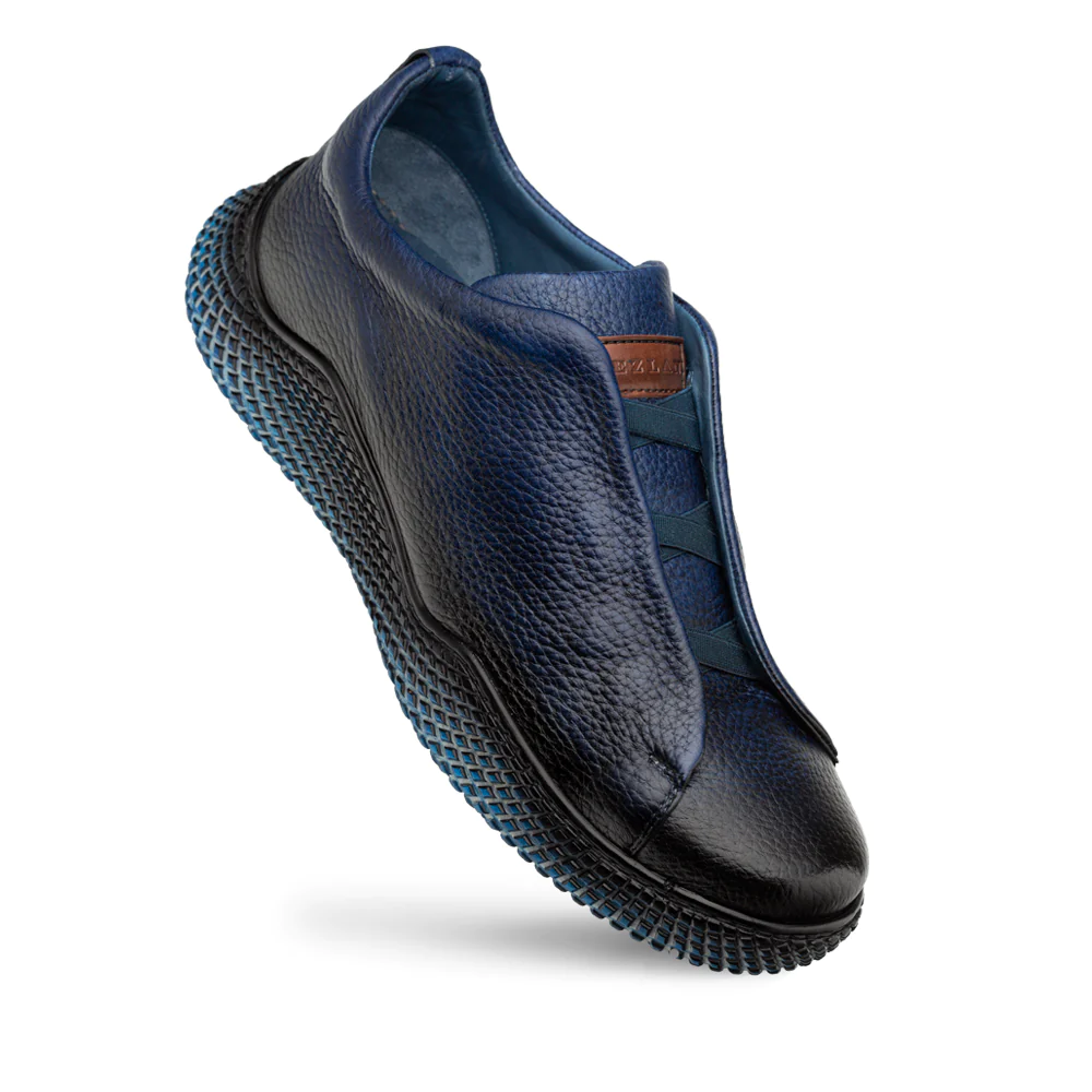 Mezlan Calcio Deer Slip On Sneaker Blue 