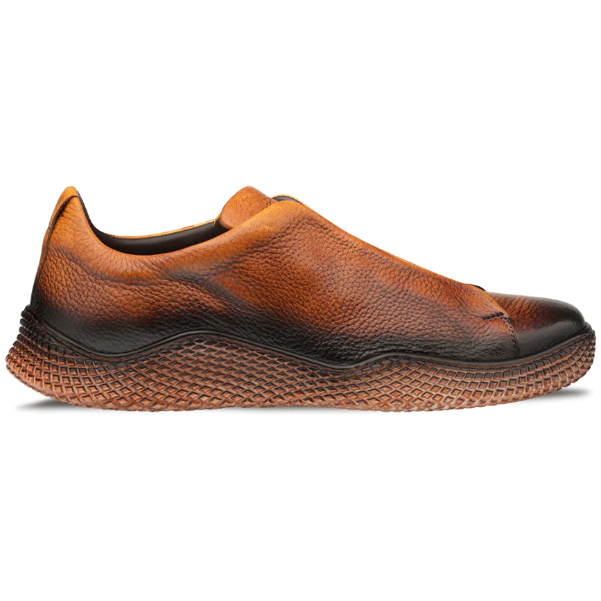 Mezlan Calcio Deer Slip On Sneaker Cognac 