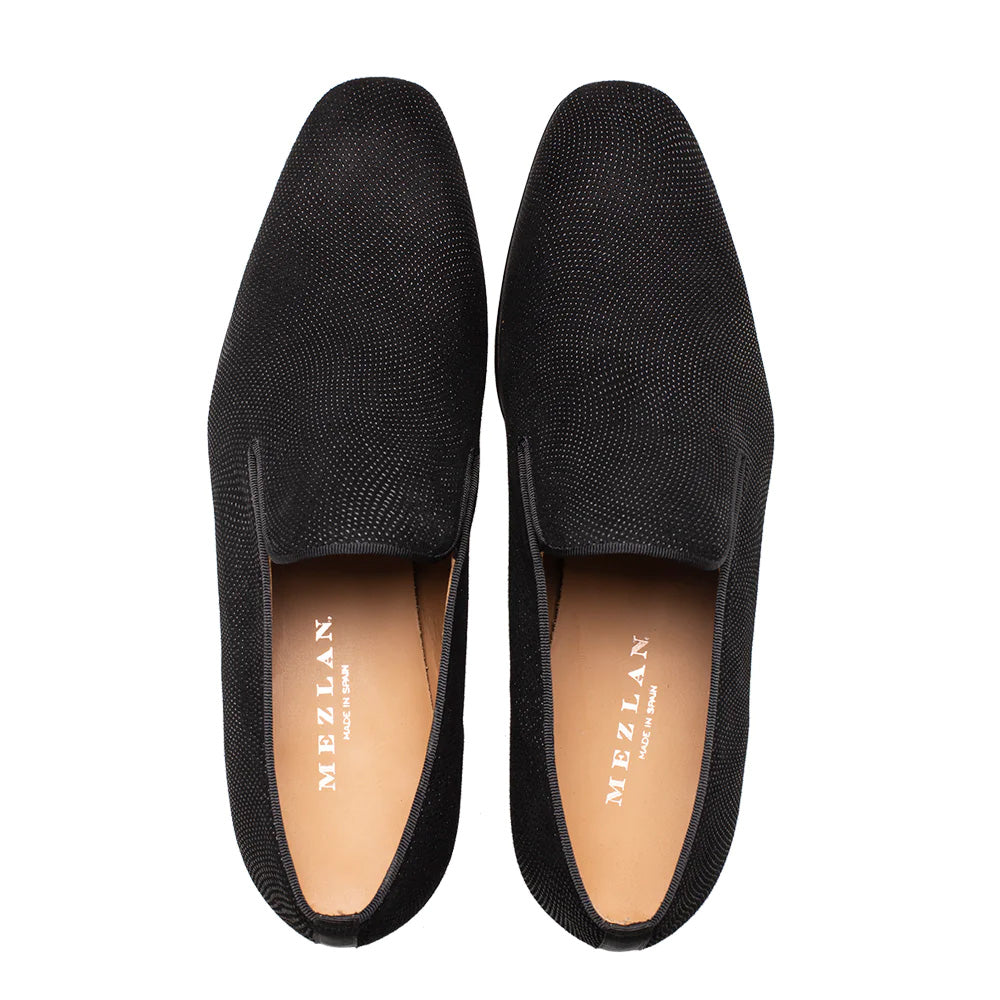 Mezlan Notte Glass Suede Slip On Black (20958)