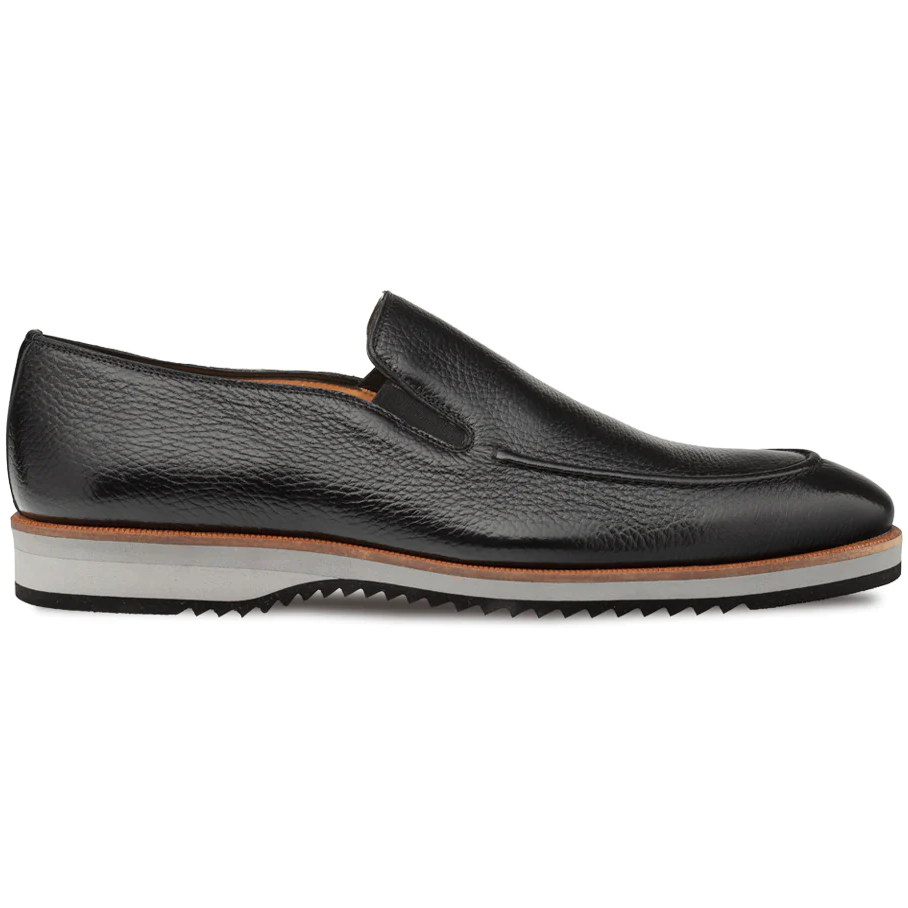 Mezlan Prego Deerskin Rubber Lite Loafers Black (20963)