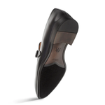 Mezlan Salato Leather / Rubber Strap Loafer Black (20965)