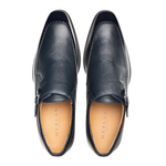 Mezlan Bernardo Deer/Shine Monk Strap Blue (20969)