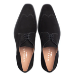 Mezlan Suede Wingtip Derby Black (S20977)