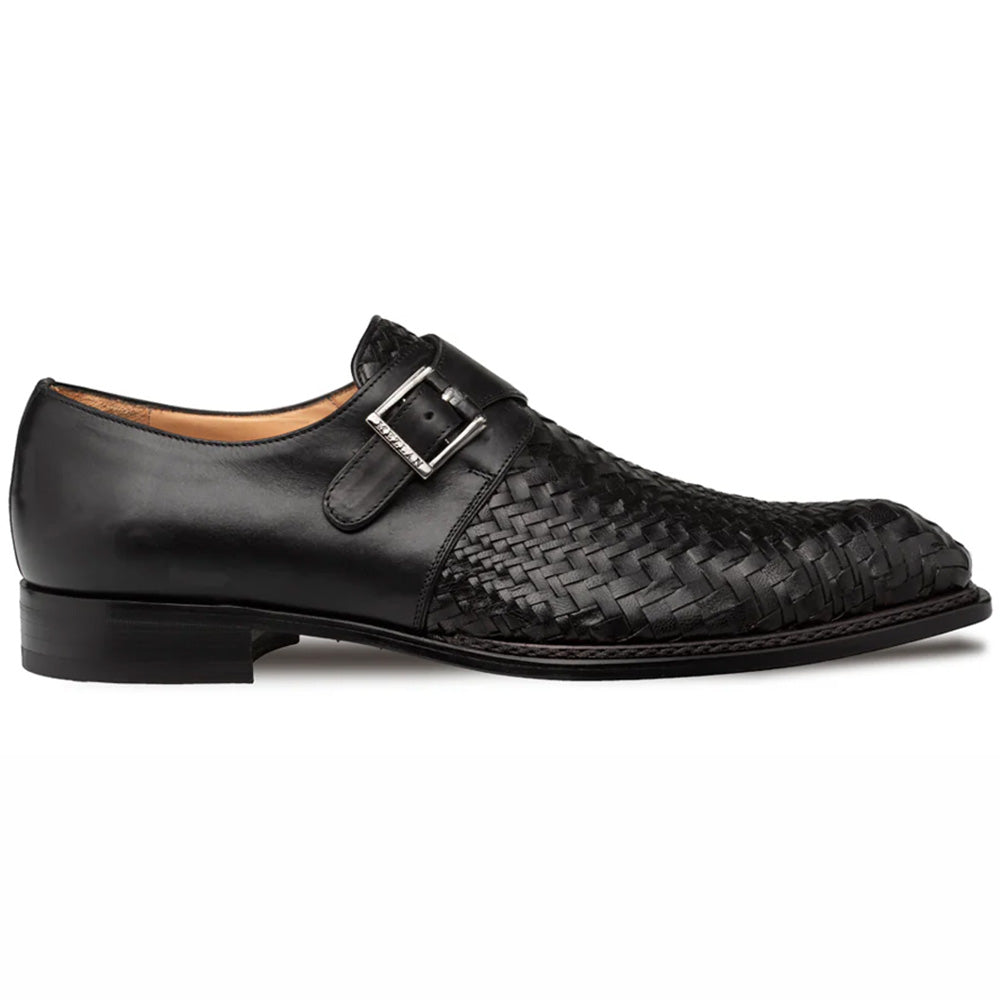 Mezlan Temi Woven Monk Strap Black (21069)