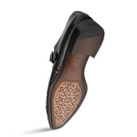 Mezlan Temi Woven Monk Strap Black (21069)