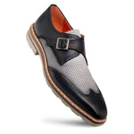 Mezlan Sogno Rugged Monk Strap Blue / Grey