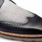 Mezlan Sogno Rugged Monk Strap Blue / Grey