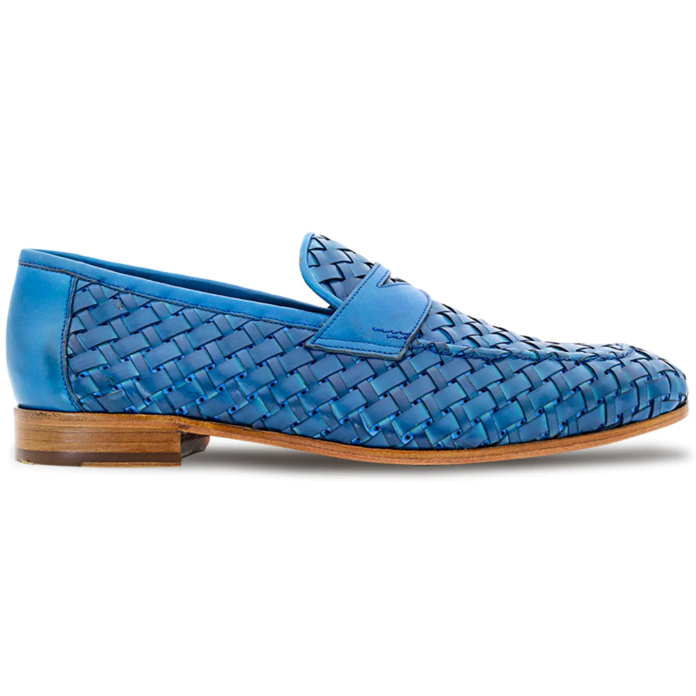 Mezlan Solomeo Woven Penny Loafer Jeans (21101)