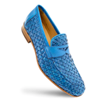 Mezlan Solomeo Woven Penny Loafer Jeans (21101)