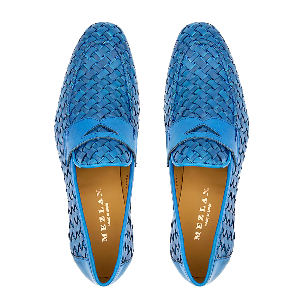 Mezlan Solomeo Woven Penny Loafer Jeans (21101)